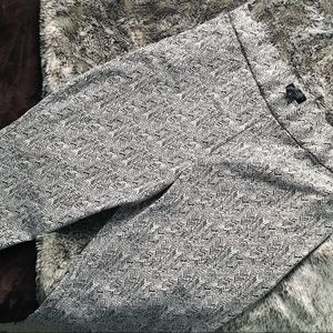 Herringbone Raylon Stretch Black and White Pants